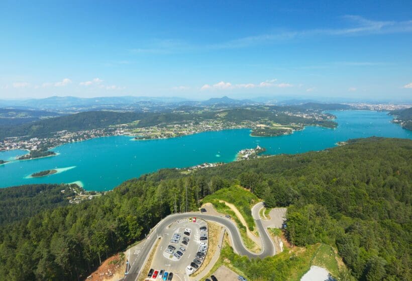 Pyramidenkogel,,view,of,the,lake,worthersee,,carinthia,,austria